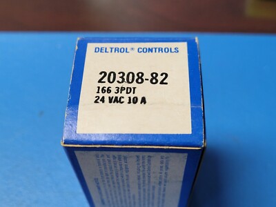 (1 PC) 20308-82 DELTROL Electromechanical Relay 24VAC 72Ohm 13A 3PDT