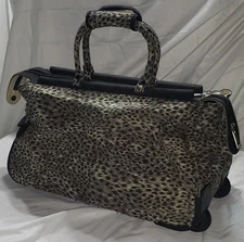 Athalon Cheetah Print Rolling Travel Bag Large