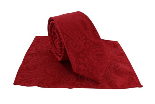Michelsons of London Boys Tonal Paisley Tie & Pocket Square Set - Picture 18 of 91