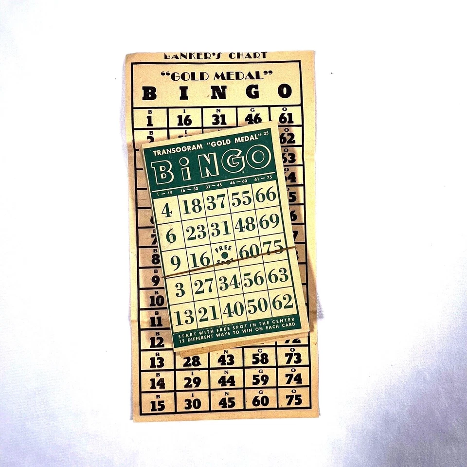 Vintage 1958 Transogram "Gold Medal" Bingo Game - Image 4 of 4