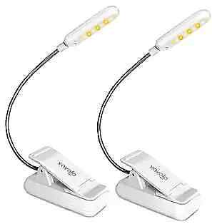  Book Light, Rechargeable Clip On Reading Light 7 LEDs with 9 Brightness White - Picture 1 of 8