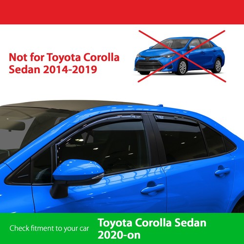 Rain Guards Vent Visors Shade for 2020-2025 Toyota Corolla SHATTERPROOF - Picture 3 of 7