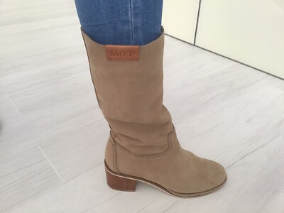 Marc O Polo Damen Stiefel Gr. 36 Beige