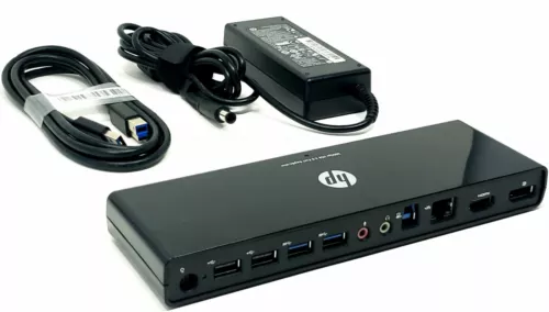 HP USB 3.0 Port Replicator 3005pr mit Netzteil und USB Kabel Refurbished