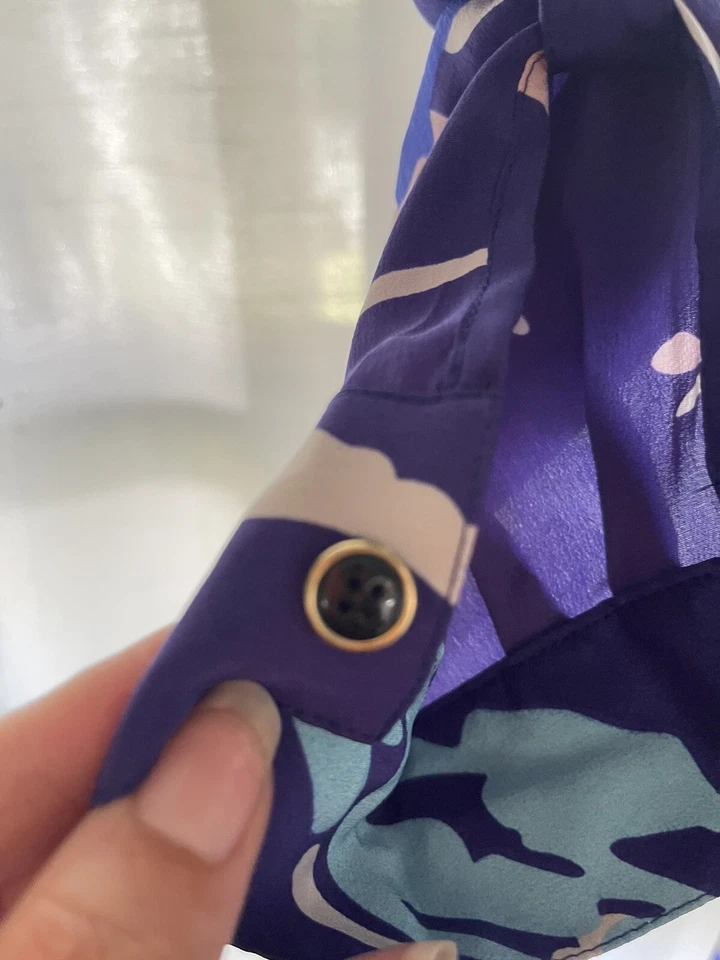 Yumi Kim Silk Printed Wrap Dress size X Small - Image 2 of 4