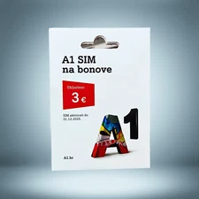 NEW! A1 Sim Card CROATIA Prepaid Number, Unopened + 3€ INCLUDED!