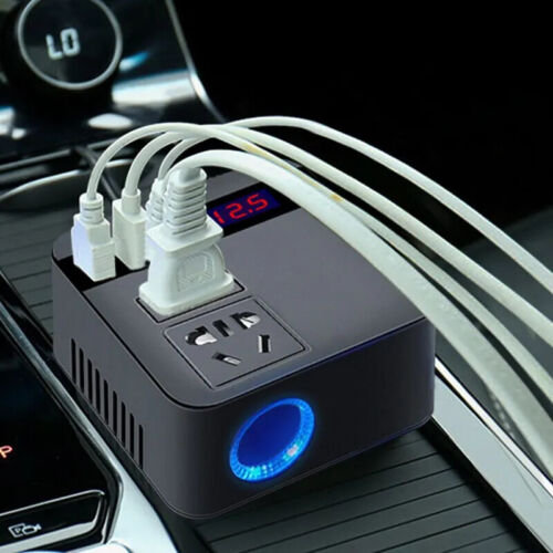 Car Inverter 150W Peak DC12V/24V 110V/220V Sockets Power Adaptor Fast Charging - Zdjęcie 3 z 15