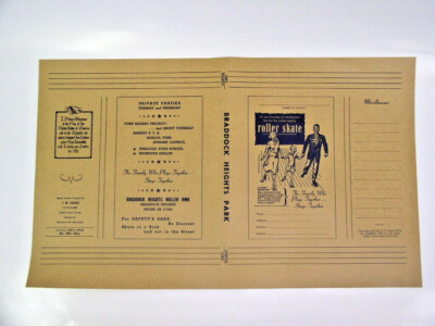Large 1957 Braddock Heights Roller Rink Park Book Cover Frederick County Md