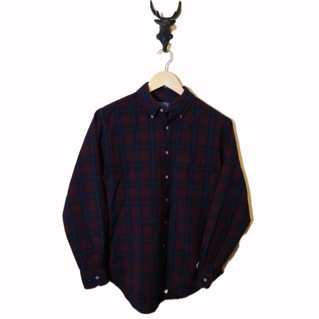 Pendleton Wool Red & Blue button Down - image 1