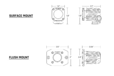 Rigid 20511 Ignite Spot Led Light W/Surface Mount