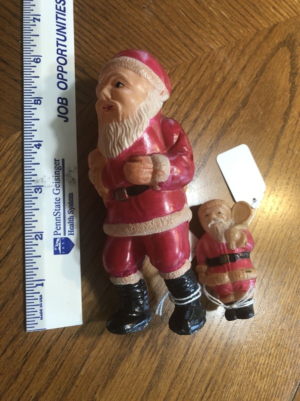 Two Santa Claus Celluoid Figures