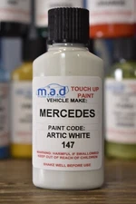 Mercedes Benz Artic White 147 9147 Touch Up Kit Bottle Brush Repair Paint