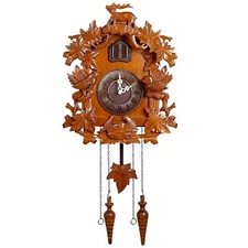 Kendal Cuckoo Clock Handcrafted Solid Wood with Night Silencer and Hand Carved