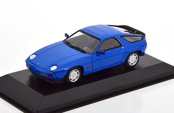 Porsche 928 S 1979 Blau Sportwagen 1:43 Minichamps Metall 940068124 Maxichamps-image