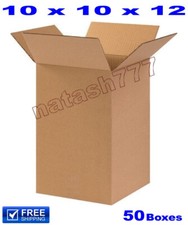 50 - 10x10x12 Cardboard Boxes 32-ECT Mailing Packing Shipping Corrugated Carton