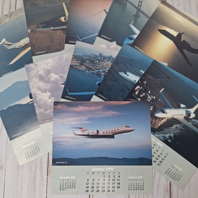 Gulfstream Aircraft 1992 Single Pages Calendar (No August)  6 x 5 1/2''