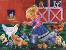 Sunsout 35886 Little Farm Girl 500 Pc Puzzle