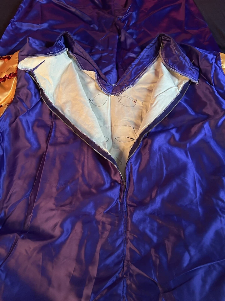 Mardi Gras Новый Орлеан Float Rider Сделанный на заказ Костюм Мужской M Фиолетовое Золото - Изображение 4 из 4