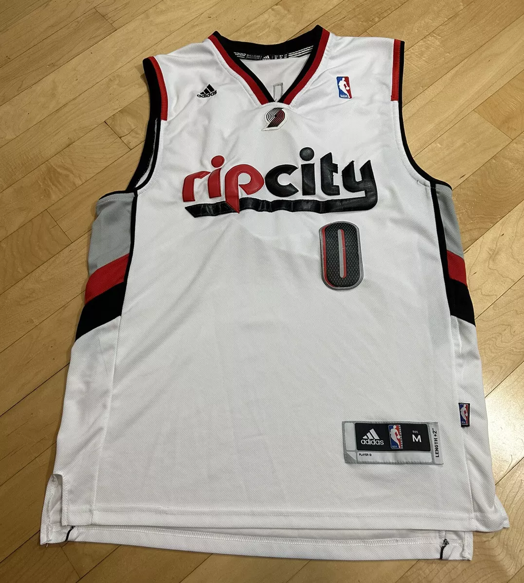 Adidas Damian Lillard Rip City Portland NBA Basketball Jersey L