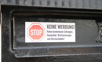 Magnet-Schild ''Bitte keine Werbung'' für Ihren Briefkasten kein Aufkleber [#1119]