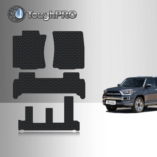 ToughPRO Floor Mats + 3rd Row Black For Toyota 4Runner All Weather 2010 ...