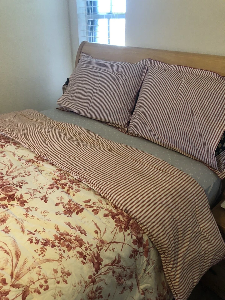 Juego de edredón LAUREN RALPH LAUREN Annie 3 piezas Queen rojo algodón 92x98" nuevo sin etiquetas $420 Foto 4 de 4