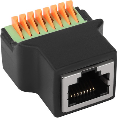 QIANRENON RJ45 Auf 8 Pin Quick Connect Lötfreier Adapter RJ45 8P8C Buchse Auf 8