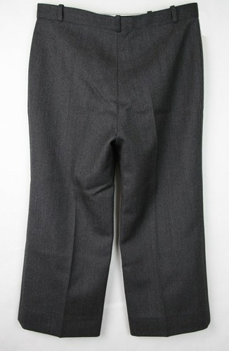 $885 Balenciaga Women Gray Virgin Wool Chevron Cropped Capri Pant 38 480051 1240 - 第 2/10 張圖片