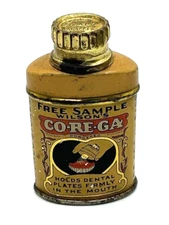 Vintage Tiny Tin Wilson’s Powder for Dental Plates by Corega Chemical Company