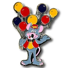 🌟VERY RARE 1982 Vintage ShowBiz Pizza Time Theatre Balloon Chuck Pin -HTF🌟