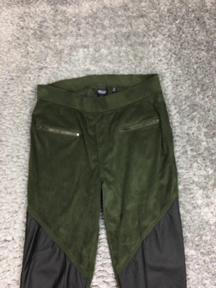 Leggings elásticos de gamuza Simply Vera Wang para mujer talla mediana verde Foto 2 de 4