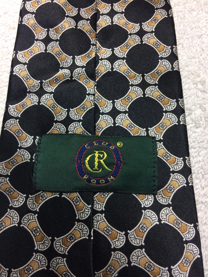 CLUB ROOM CORBATA HOMBRE NEGRA CON GRIS Y DORADO 4 X 58 Foto 4 de 4