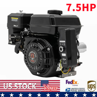 #ad 212cc 4 Stroke 7.5 HP Electric Start Horizontal Engine Go Kart Gas Engine Motor $151.27