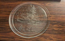 VTG Duralex | Les Verreries De Saint Gobain #3530 Clear Crystal Christmas Tray