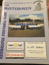 Redbridge v AFC Sudbury 2007/08 IL Cup 4th Round