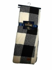 Pendleton Black Plaid Sherpa to Fleece reversible Blanket throw 50 x 70 nwt