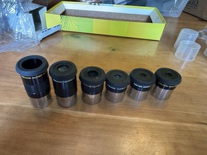 Meade Eyepieces 9mm, Two 9.7mm, 15mm, 25mm, 26mm