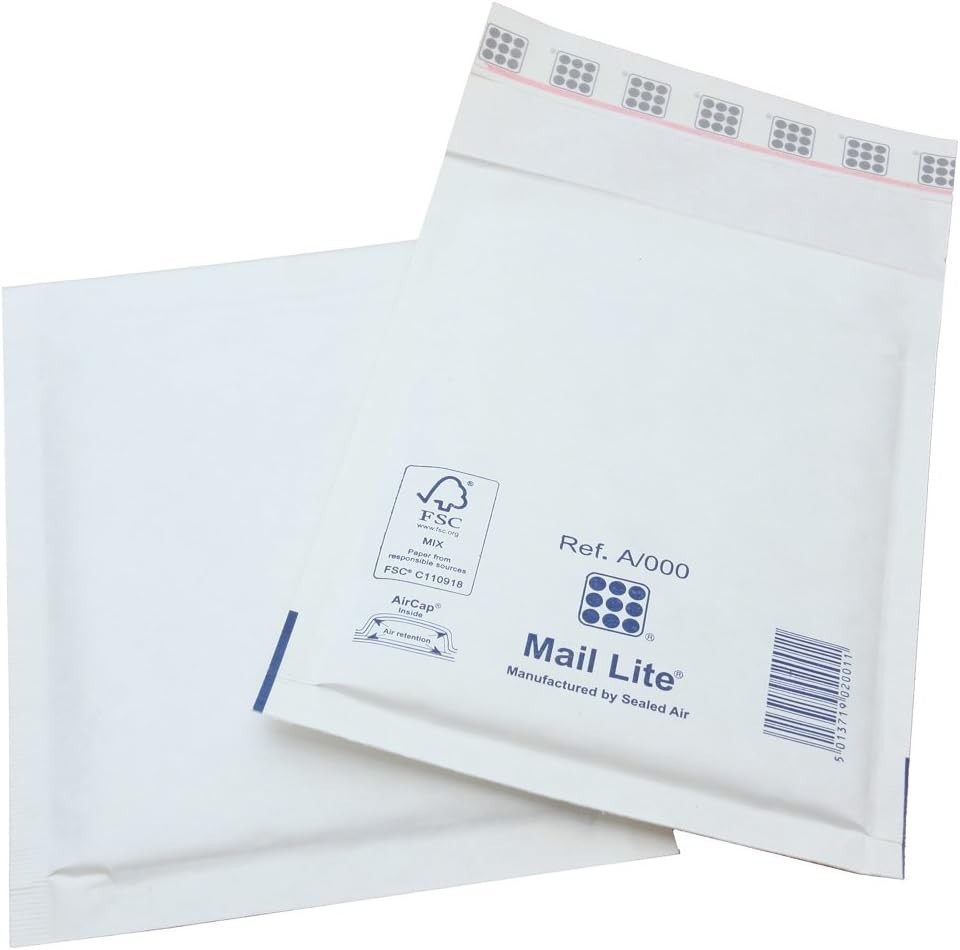 Sielded Envelope Self-Seal Bubble Lined Padded Envelopes 110x160mm - 100 Pack for Safe ...