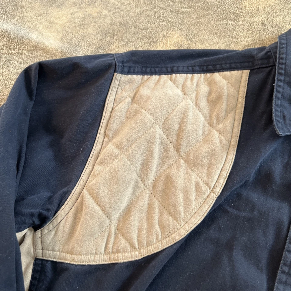 Camisa Wrangler Pro Gear Para Hombre XL Azul Marino Gamuza Borde Acolchada Caza Deportista Foto 2 de 4