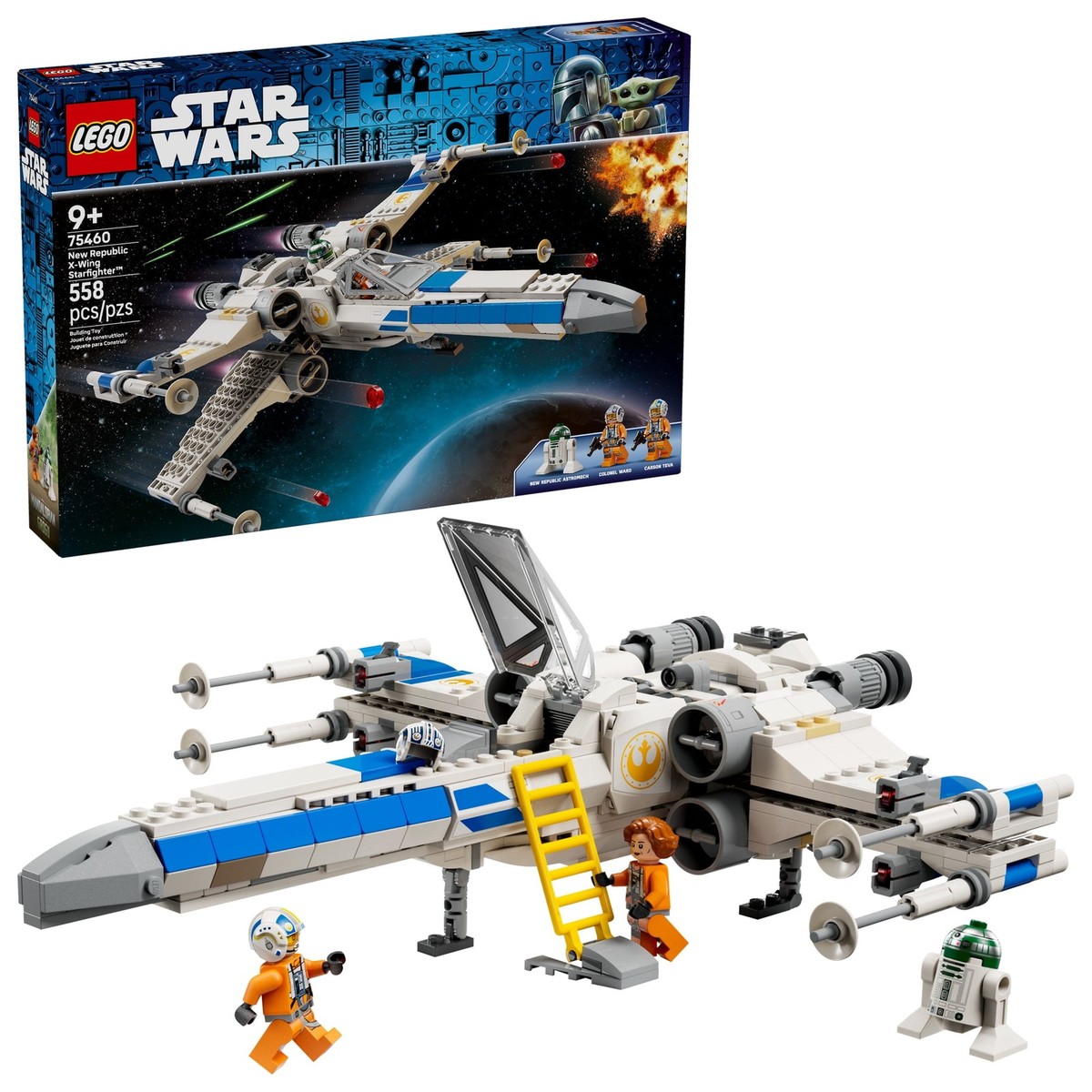 LEGO Star Wars New Republic X-Wing Starfighter Building Toy, 558