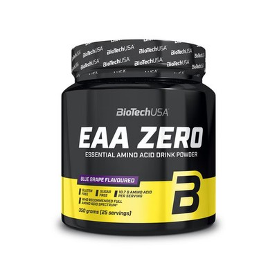 BioTech USA EAA Zero, 350 g Dose, Blaue Traube