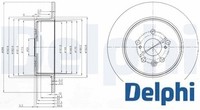 2X Bremsscheibe Delphi BG3777 2 Bremsscheiben Hinterachse Hinten FüR Toyota