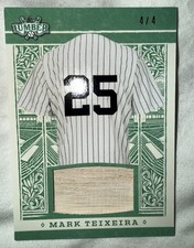 2025 Leaf Lumber Emerald Mark Teixeira  4/4 Game Used Bat