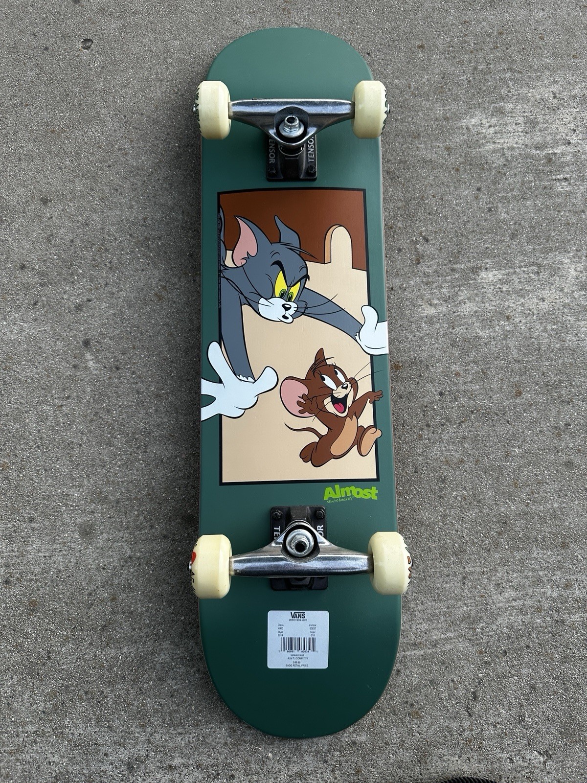 Almost Tom and Jerry Skateboard Complete 7.75 Unused Rare 