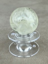 Vintage Akro Slag 0.70   Clear And White Slag