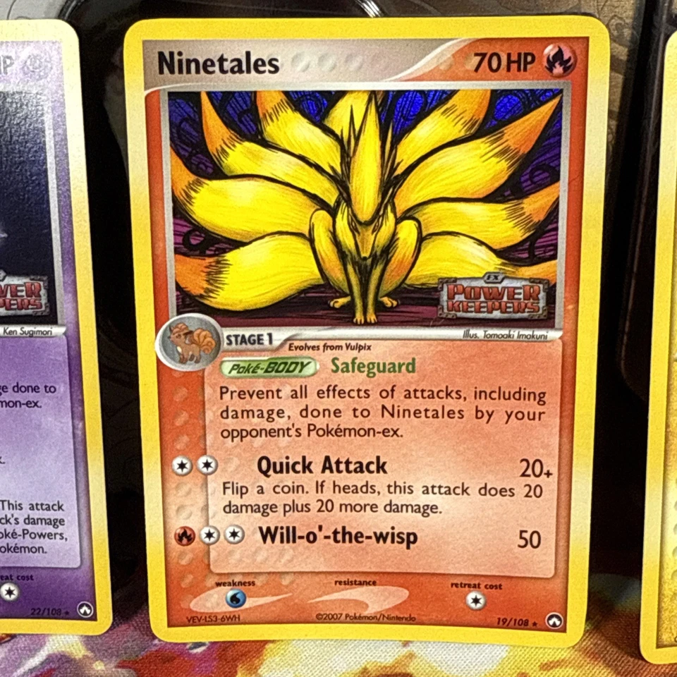 Pokemon TCG Power Keepers Ninetales Reverse Holo Stamped Lot Pichu Sableye - Image 4 of 4