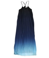 bar III Womens Gradient Pleated Maxi Dress, blueflameombr, S