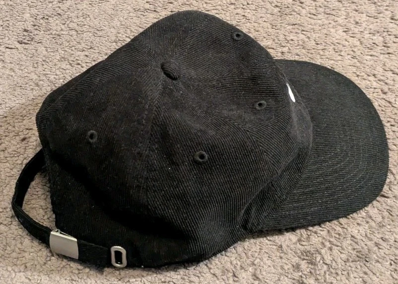 Youtube черный вельвет ребристый черный регулируемая шляпа - Изображение 3 из 4
