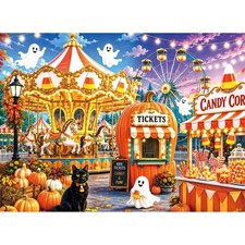 Halloween Carnival Scene 500 Piece Jigsaw Puzzle for Adults