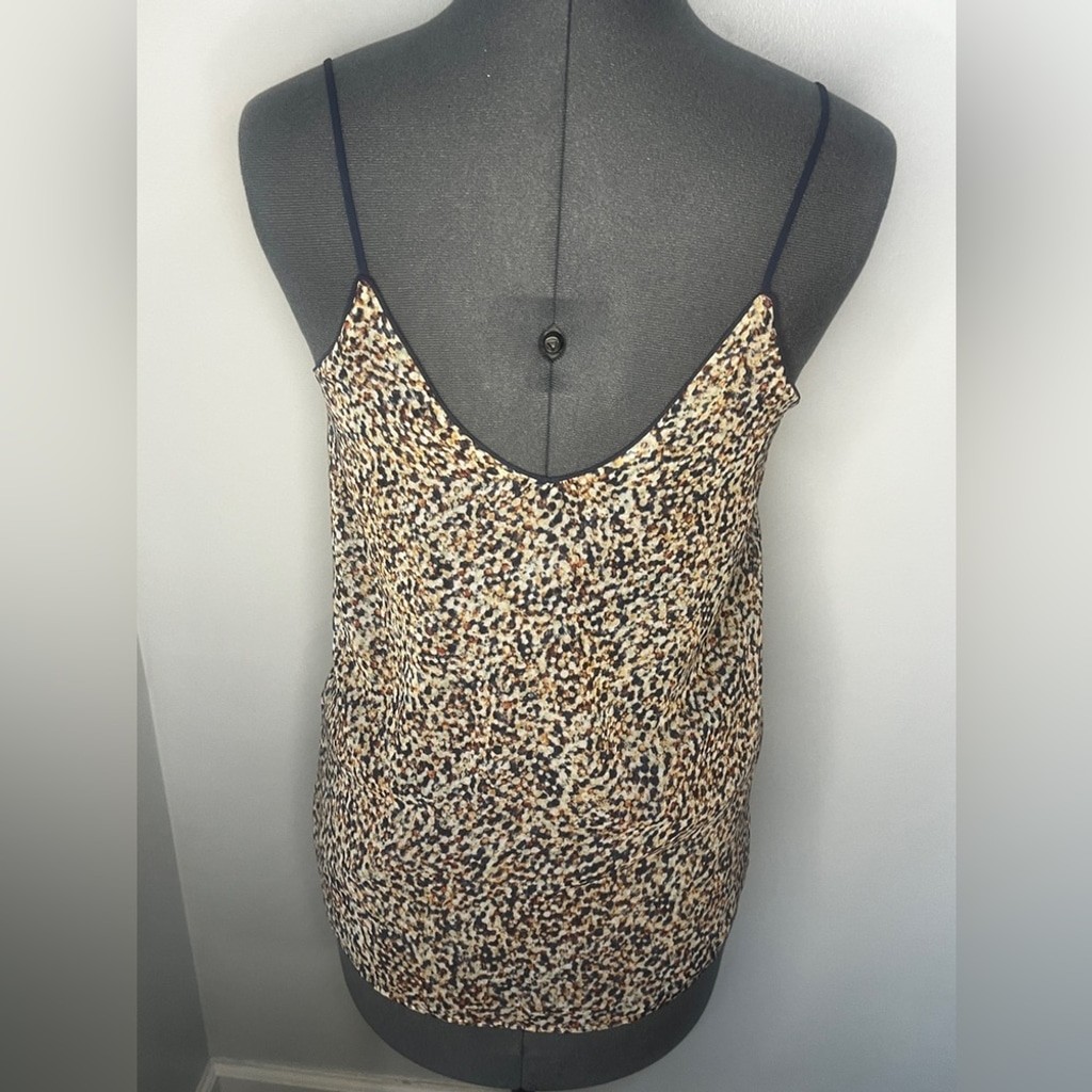 ZARA Basic Sz XS Multicolor Abstract Dot Cami Top… - image 7